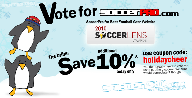 10% Coupon off at SoccerPro to celebrate SoccerLens nomination