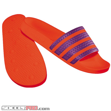Adidas Adilette – Warning with Purple Review
