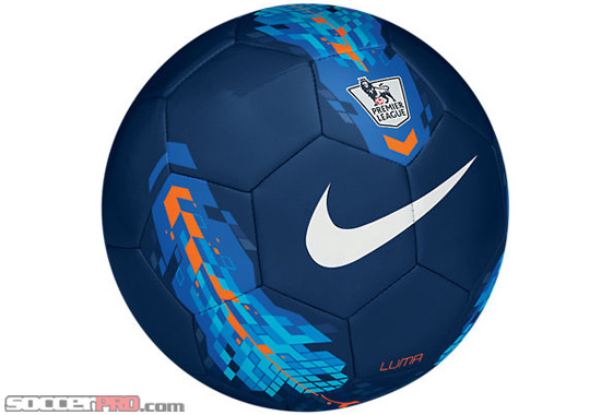 Nike T90 Luma Soccer Ball – Premier League – Blue with Orange